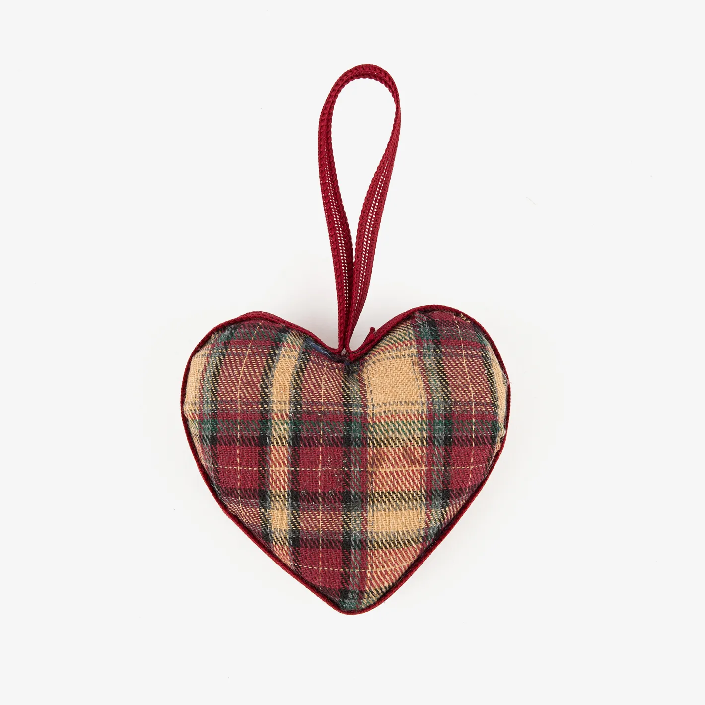 Adorno colgante Corazón de tartán 8cm^Casa Viva Best