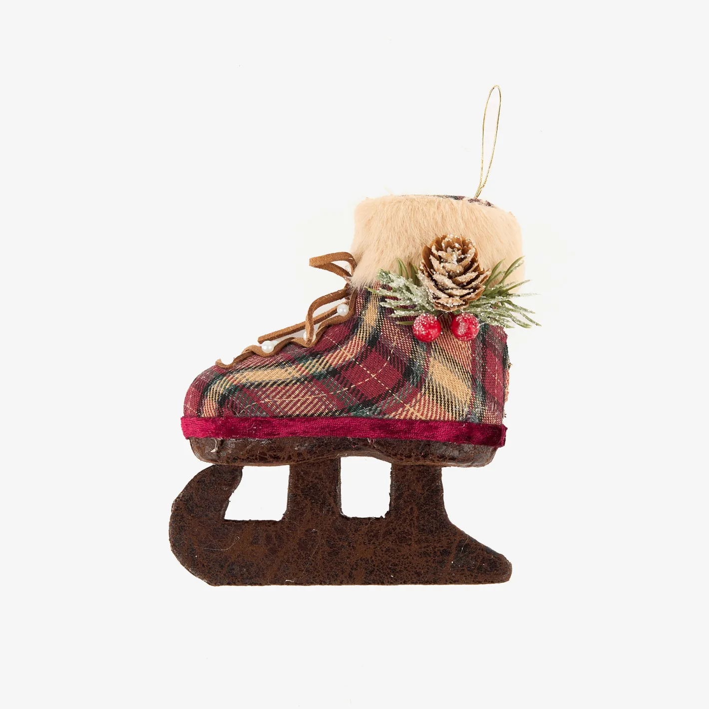 Adorno colgante Patín de tartán 12cm^Casa Viva Hot