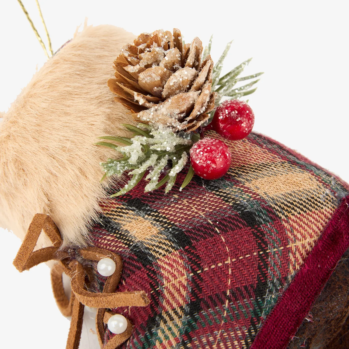 Adorno colgante Patín de tartán 12cm^Casa Viva Hot