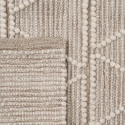 Alfombra crema de lana y algodón con relieve Boho 160x230cm^Casa Viva Sale