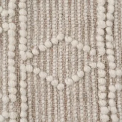 Alfombra crema de lana y algodón con relieve Boho 160x230cm^Casa Viva Sale