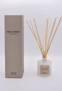 Ambientador en mikado Red Amber 100ml^Casa Viva New