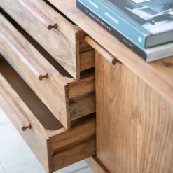 Aparador de madera de acacia Attic 160x45x78cm Clau&Chloe^Casa Viva Discount