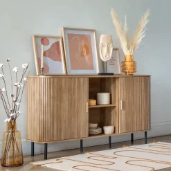 Aparador de madera MDF Valote 140x40x80cm^Casa Viva Best