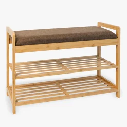 Banco zapatero marrón 70x30x50 Bambu^Casa Viva Best