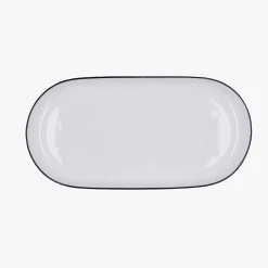 Bandeja oval de cerámica con relieve 32x16cm Siena^Casa Viva