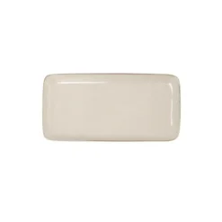Bandeja para aperitivos de gres blanco Beget 28x14cm^Casa Viva Discount