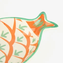 Bol de cerámica naranja Pez 14x9cm^Casa Viva Discount