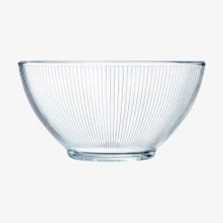 Bol de vidrio transparente Stria 50cl^Casa Viva Discount