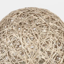 Bola decorativa de rafia dorada con luz LED Luys Ø15cm^Casa Viva Online
