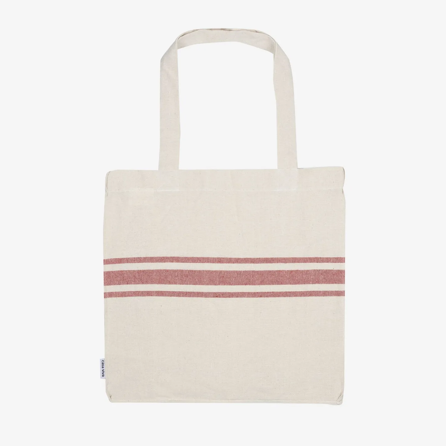 Bolso de algodón con rayas rojas Niza 45x45x15cm^Casa Viva Outlet