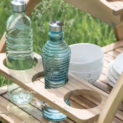 Botella de cristal azul Rustik 1L^Casa Viva Hot