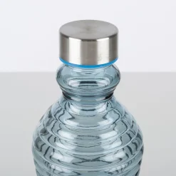 Botella de cristal azul Rustik 1L^Casa Viva Hot