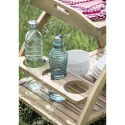 Botella de cristal azul Rustik 1L^Casa Viva Hot