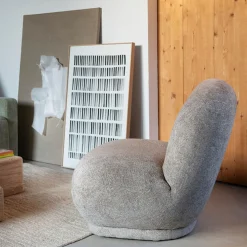 Butaca de algodón marrón Aicha 85x82x77cm Clau&Chloe^Casa Viva Discount