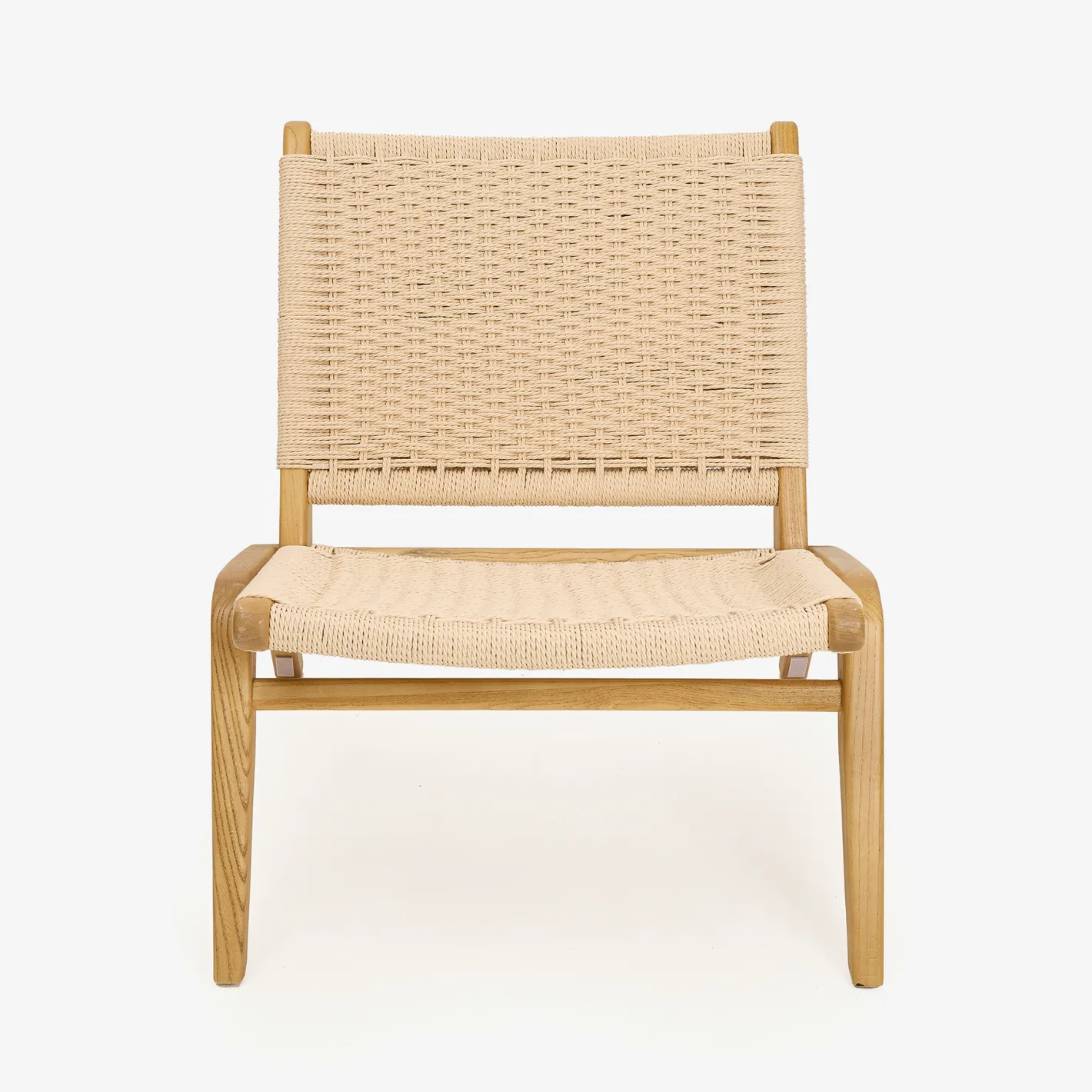 Butaca de madera de olmo y cuerda trenzada beige Alma 56x48x70cm Clau&Chloe^Casa Viva Sale