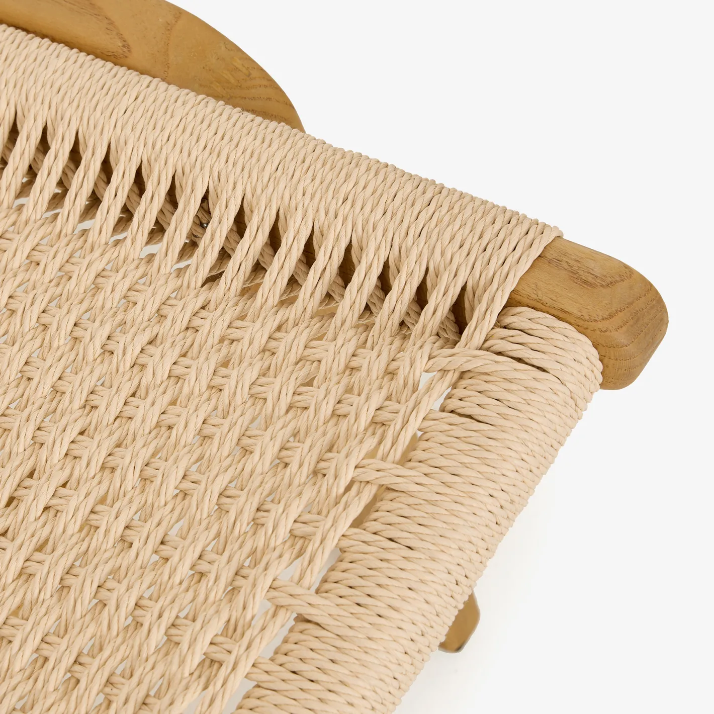 Butaca de madera de olmo y cuerda trenzada beige Alma 56x48x70cm Clau&Chloe^Casa Viva Sale