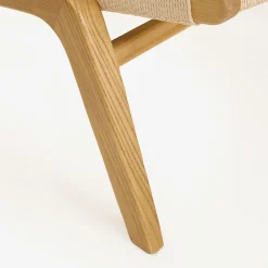 Butaca de madera de olmo y cuerda trenzada beige Alma 56x48x70cm Clau&Chloe^Casa Viva Sale