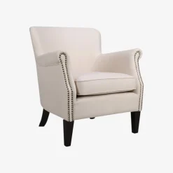 Butaca de poliéster beige Aurora 76x78x79cm Clau&Chloe^Casa Viva Discount