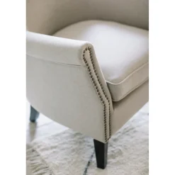 Butaca de poliéster beige Aurora 76x78x79cm Clau&Chloe^Casa Viva Discount