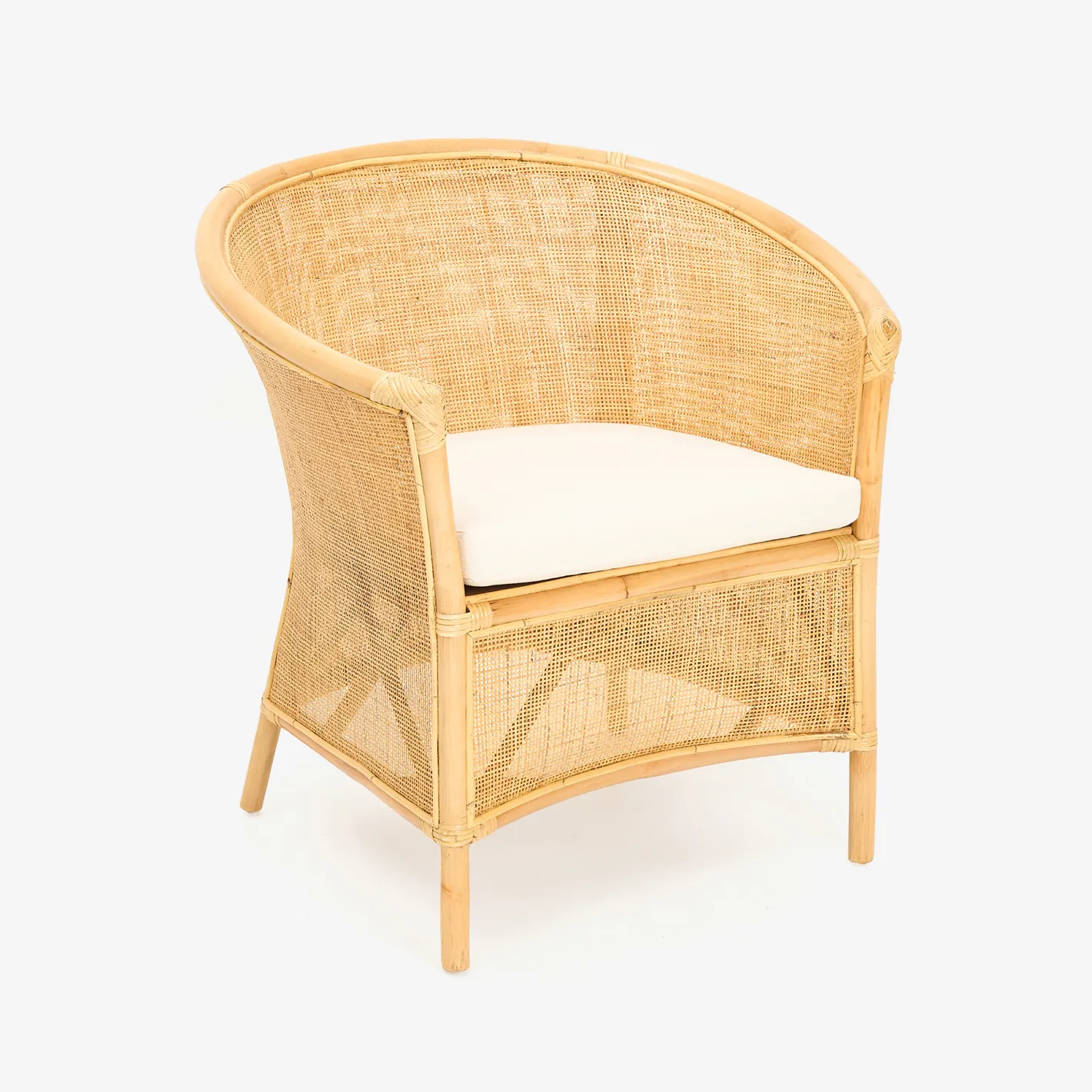 Butaca de ratán beige Milos 76x65x80cm^Casa Viva Hot