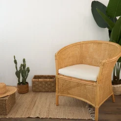 Butaca de ratán beige Milos 76x65x80cm^Casa Viva Hot