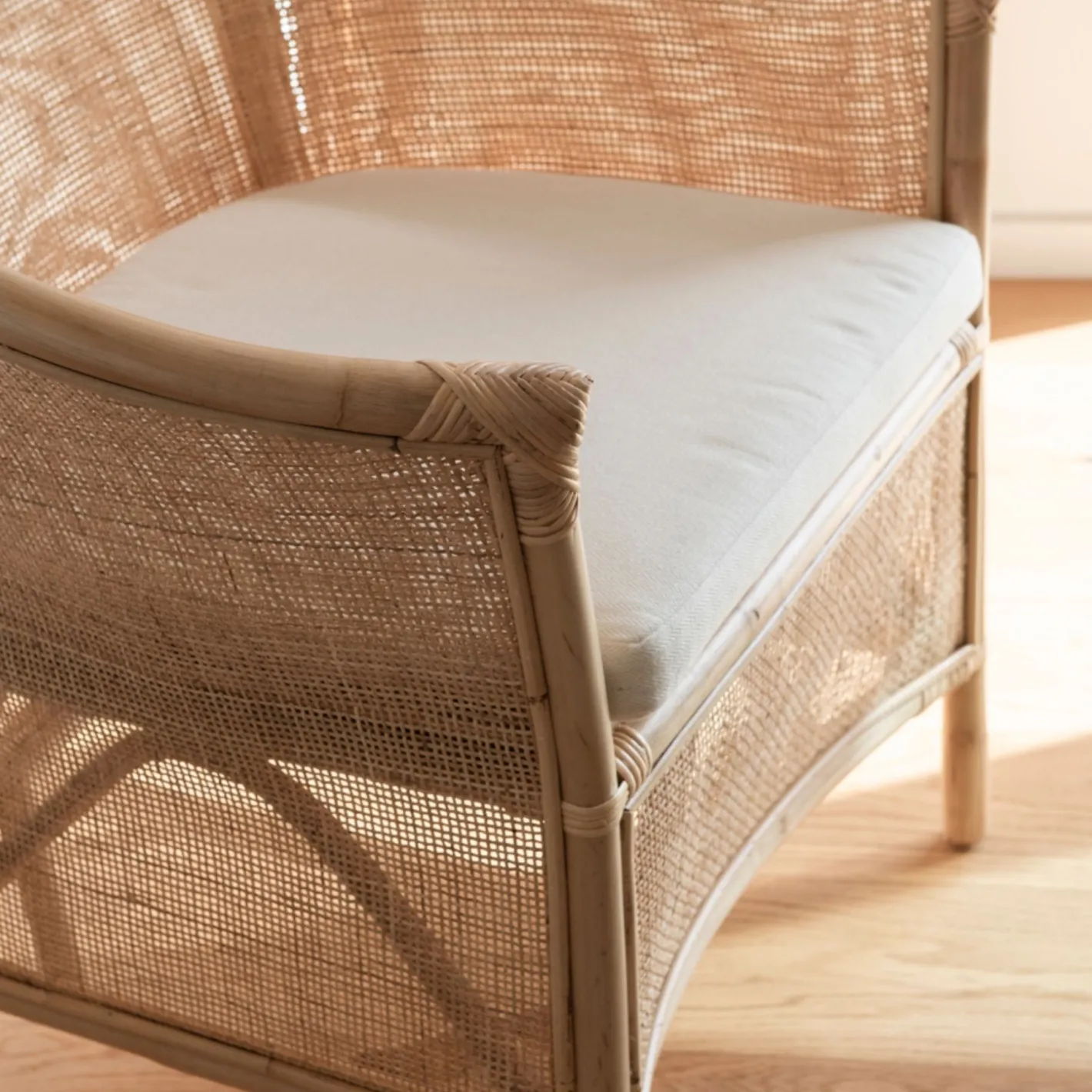 Butaca de ratán beige Milos 76x65x80cm^Casa Viva Hot