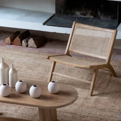 Butaca de ratán marrón claro Elodye 64x49x66cm Clau&Chloe^Casa Viva Clearance