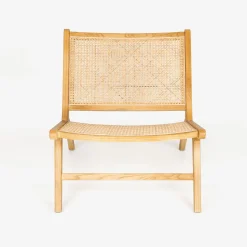 Butaca de ratán marrón claro Elodye 64x49x66cm Clau&Chloe^Casa Viva Clearance