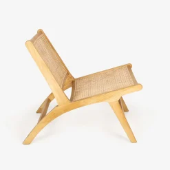 Butaca de ratán marrón claro Elodye 64x49x66cm Clau&Chloe^Casa Viva Clearance