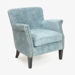 Butaca de terciopelo azul Aurora 79x75x79cm Clau&Chloe^Casa Viva Discount