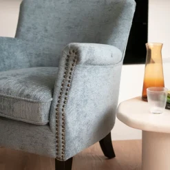 Butaca de terciopelo azul Aurora 79x75x79cm Clau&Chloe^Casa Viva Discount