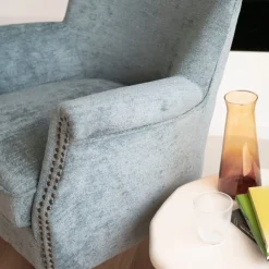 Butaca de terciopelo azul Aurora 79x75x79cm Clau&Chloe^Casa Viva Discount