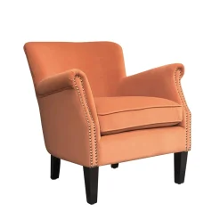 Butaca de terciopelo teja Aurora 79x75x79cm Clau&Chloe^Casa Viva