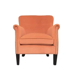 Butaca de terciopelo teja Aurora 79x75x79cm Clau&Chloe^Casa Viva