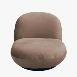 Butaca en terciopelo marrón giratoria Pacha 81x95x71cm Clau&Chloe^Casa Viva New