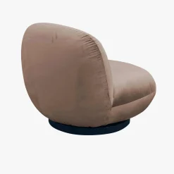 Butaca en terciopelo marrón giratoria Pacha 81x95x71cm Clau&Chloe^Casa Viva New