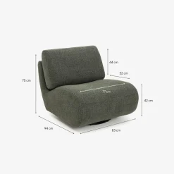 Butaca verde Succor 83x94x75cm Clau&Chloe^Casa Viva Hot