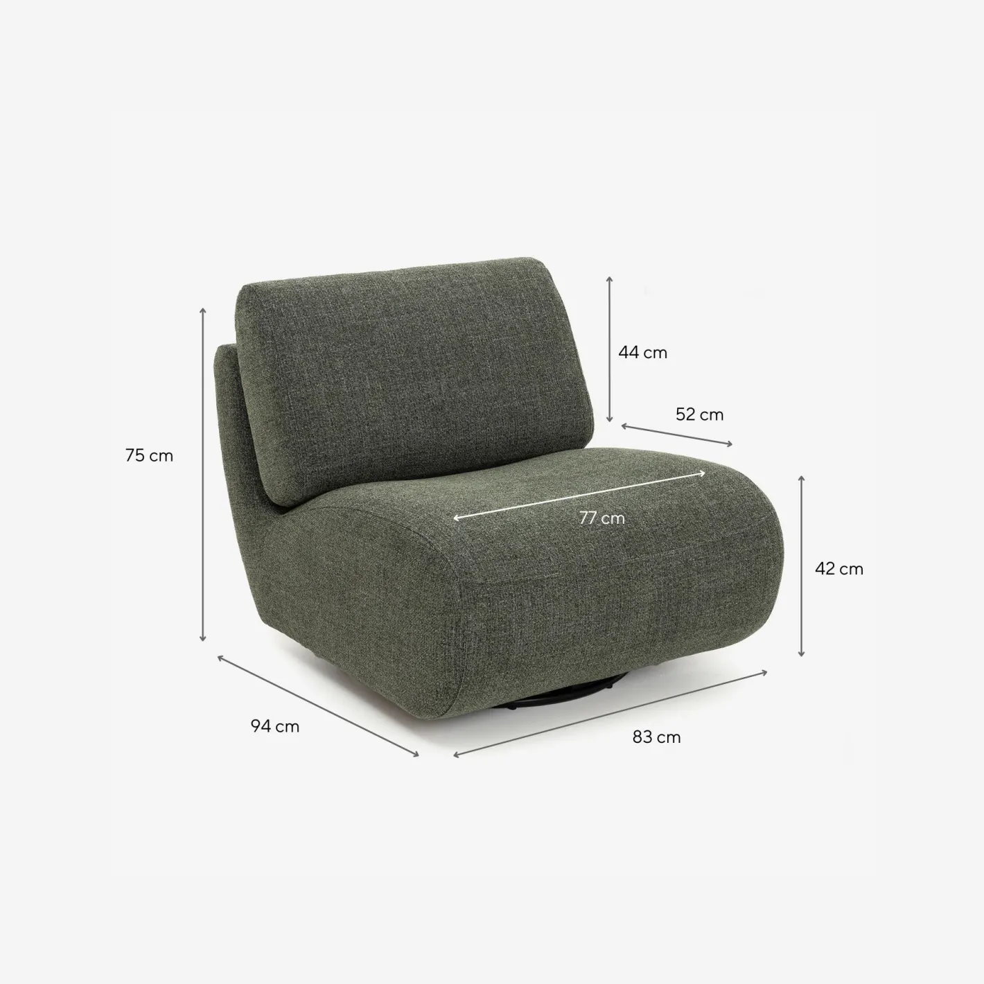 Butaca verde Succor 83x94x75cm Clau&Chloe^Casa Viva Hot