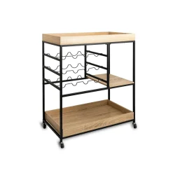 Camarera de acero y madera MDF Bruno 75x40x92^Casa Viva Online