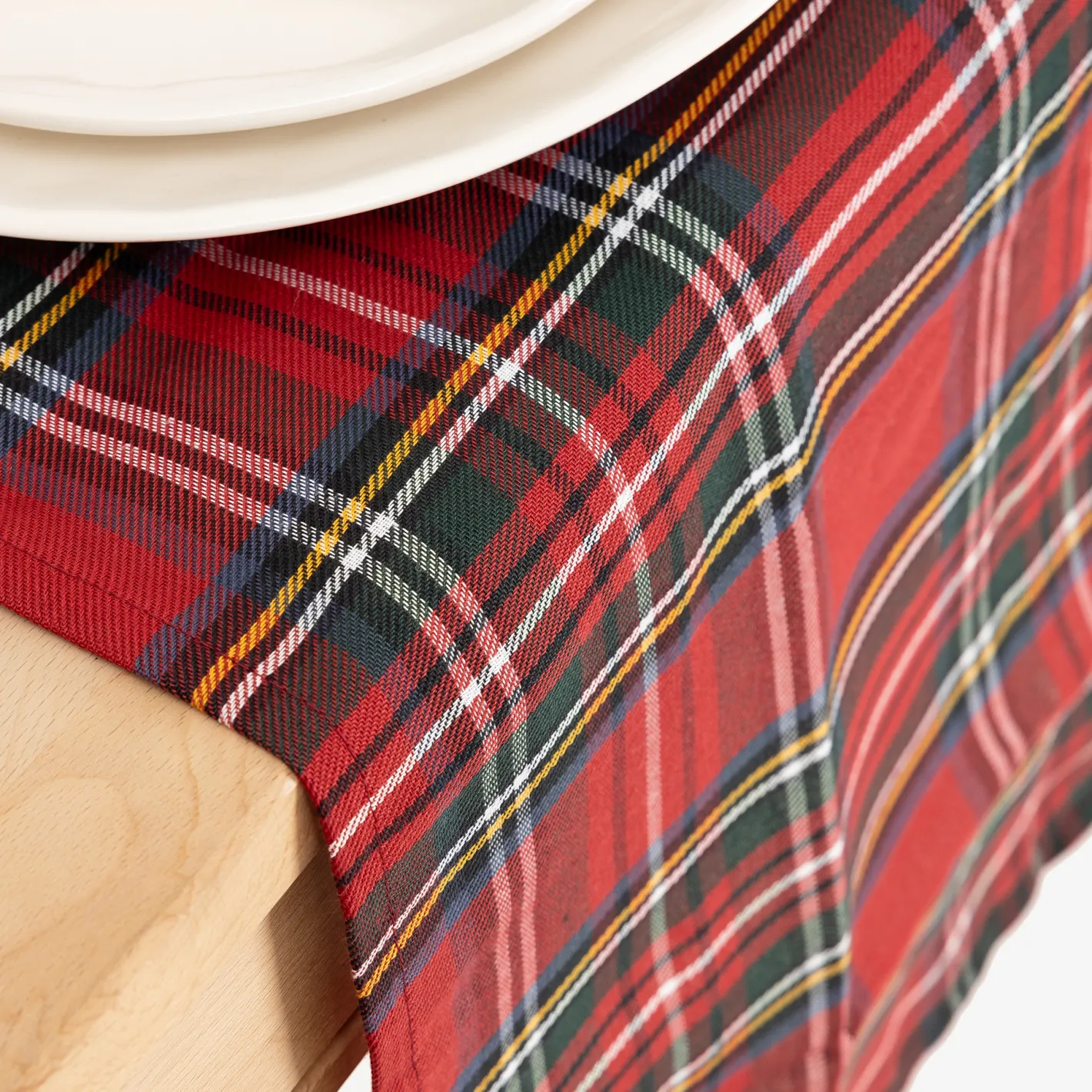 Camino de mesa rojo Tartán 50x140cm^Casa Viva Online