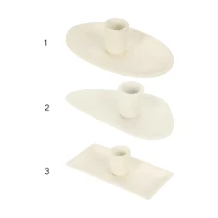 Candelabro de aluminio blanco 13x8x3cm^Casa Viva Sale