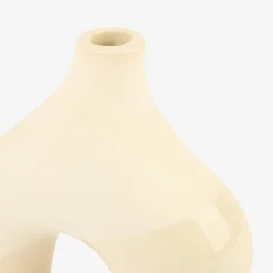 Candelabro de cerámica beige Capiro 15x15x6cm^Casa Viva New