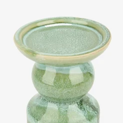Candelabro de gres verde Narea 15cm^Casa Viva