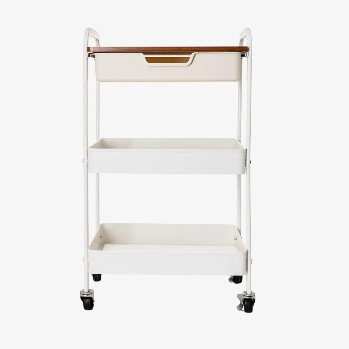 Carro de cocina de metal blanco Ulmar 47x31x75^Casa Viva Outlet