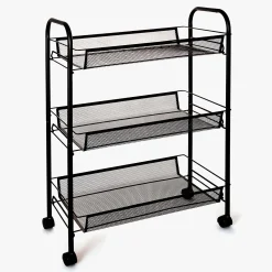 Carro de cocina negro Gorlan 44x26x63^Casa Viva Online
