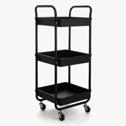 Carro de cocina negro Taron 35x30x77^Casa Viva New