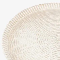 Centro de mesa de madera beige Ø29,5cm^Casa Viva Hot