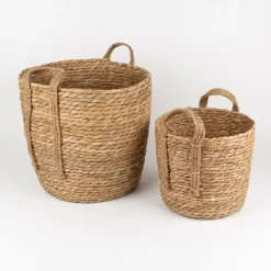 Cesta con asa esparto Magret Ø23x23cm^Casa Viva Hot