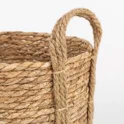 Cesta con asa esparto Magret Ø23x23cm^Casa Viva Hot